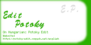 edit potoky business card